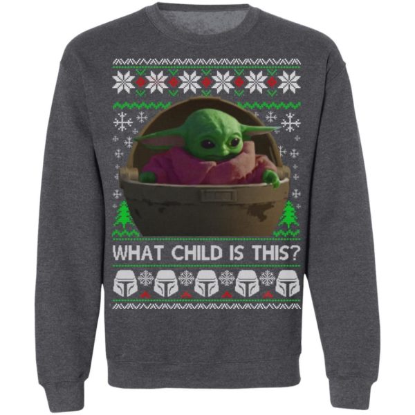 Baby Yoda What Child Is This Christmas Sweater Apparel