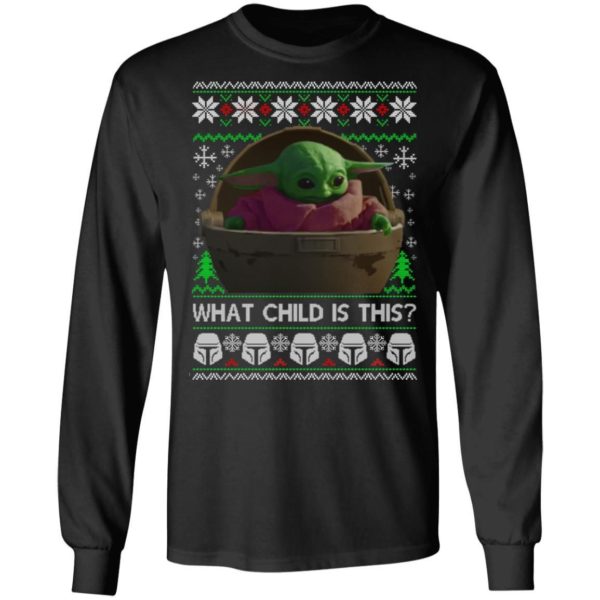 Baby Yoda What Child Is This Christmas Sweater Apparel