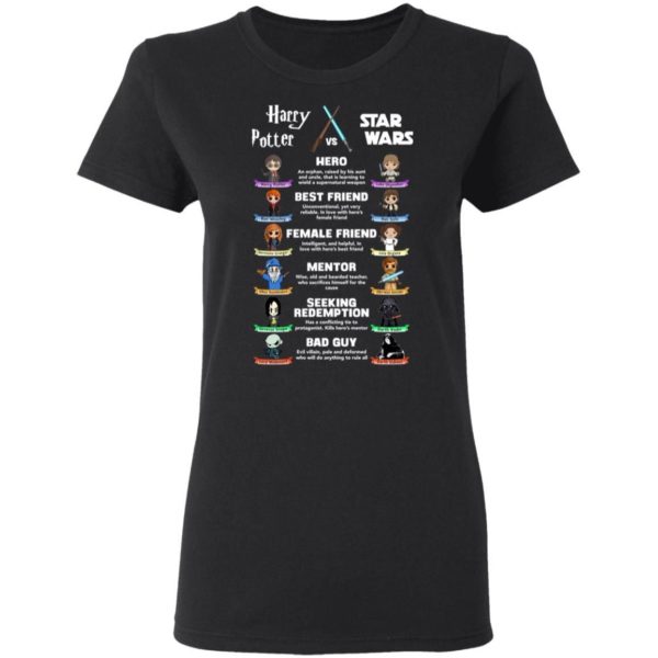 Harry Potter vs Star Wars Character Shirt Apparel