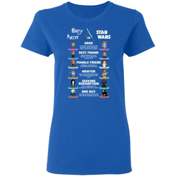 Harry Potter vs Star Wars Character Shirt Apparel