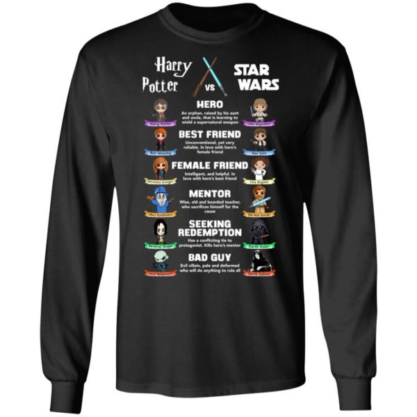 Harry Potter vs Star Wars Character Shirt Apparel