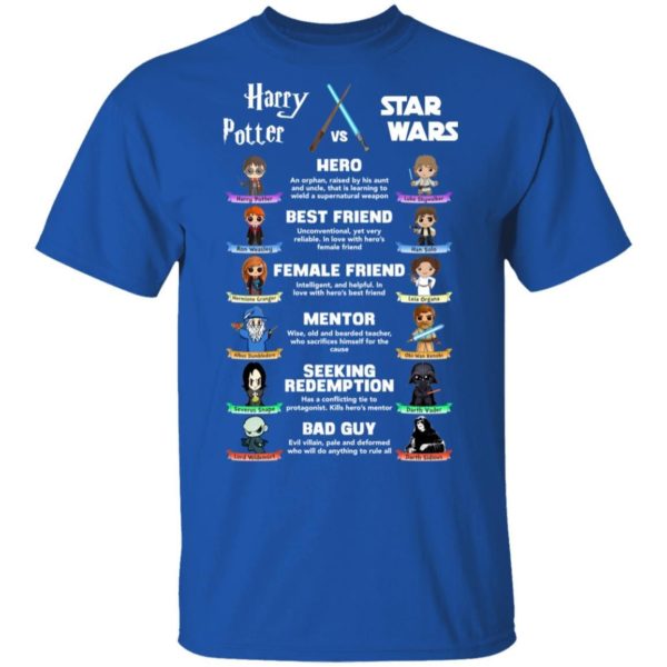 Harry Potter vs Star Wars Character Shirt Apparel