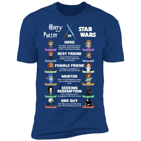 Harry Potter vs Star Wars Character Shirt Apparel