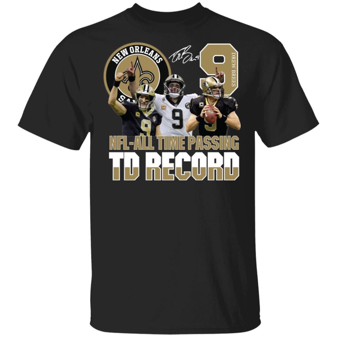 New Orleans Saints NFL all Time Passing To Record Signature Shirt Apparel New Orleans Saints NFL all Time Passing To Record Signature Shirt Apparel