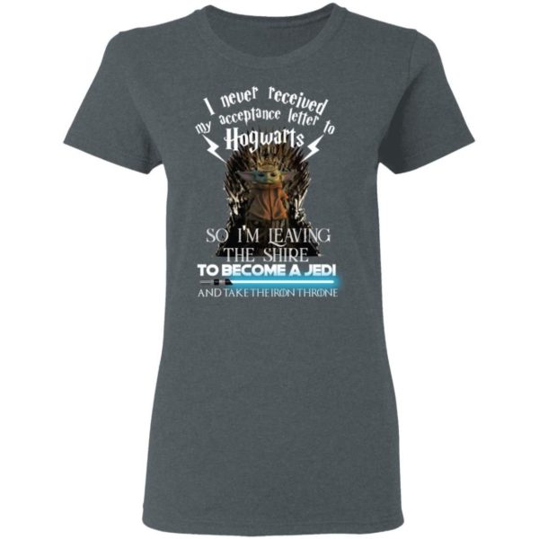 Baby Yoda I Never Received My Acceptance Letter Hogwarts Shirt Apparel