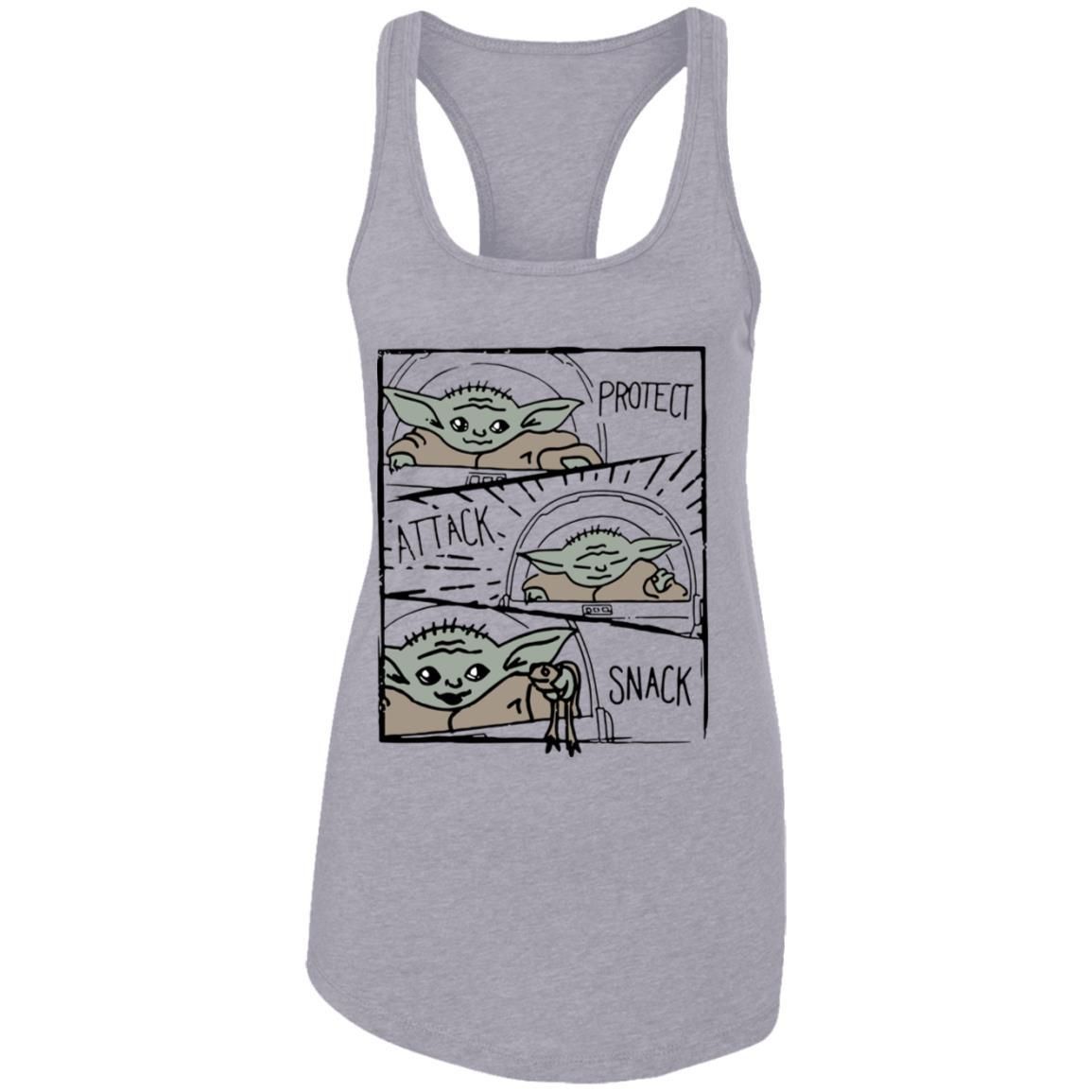 Star Wars Mandalorian Baby Yoda The Child Protect Attack Snack Shirt Apparel Star Wars Mandalorian Baby Yoda The Child Protect Attack Snack Shirt Apparel