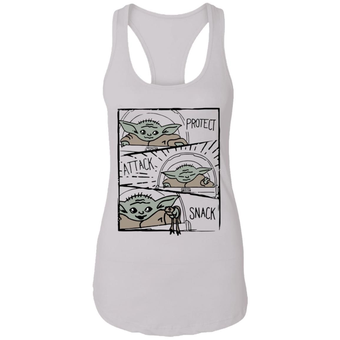 Star Wars Mandalorian Baby Yoda The Child Protect Attack Snack Shirt Apparel Star Wars Mandalorian Baby Yoda The Child Protect Attack Snack Shirt Apparel