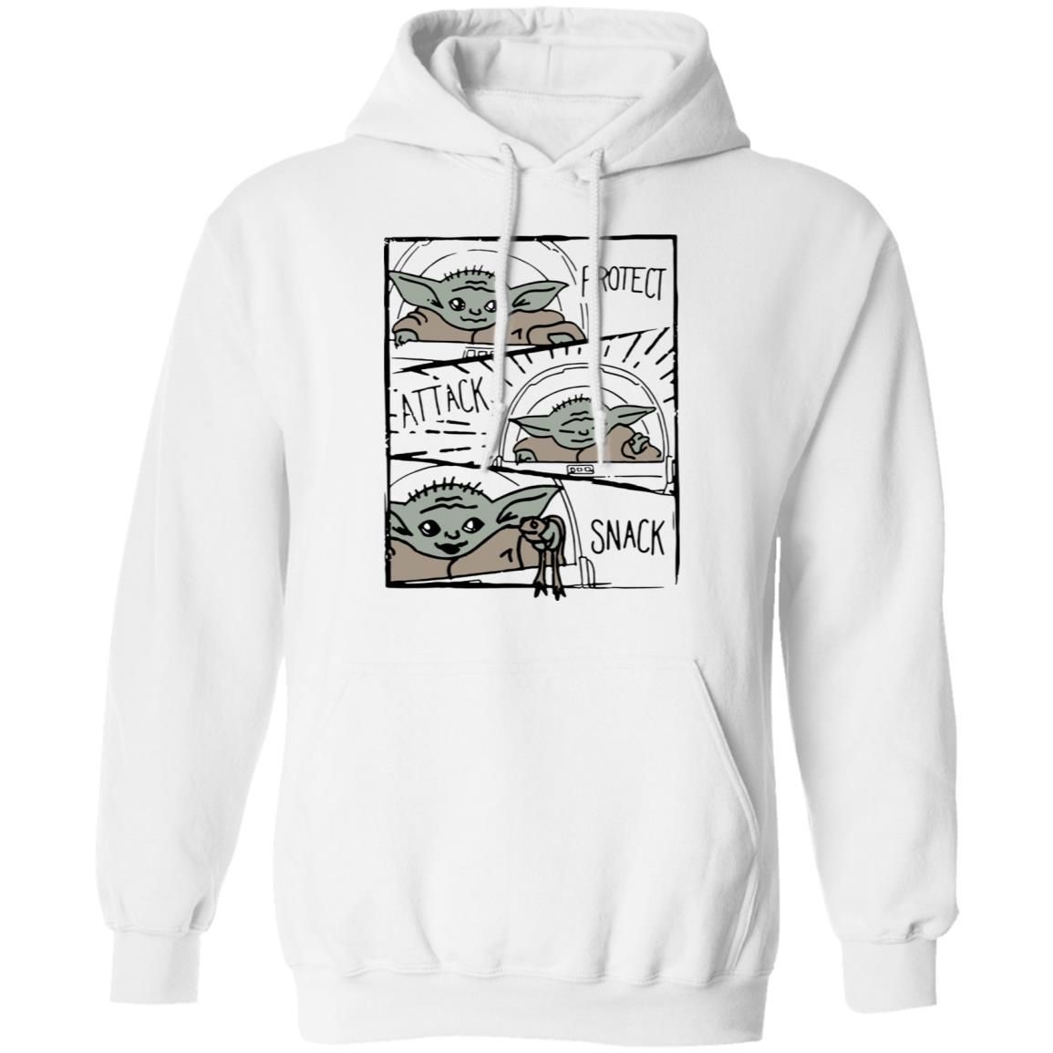 Star Wars Mandalorian Baby Yoda The Child Protect Attack Snack Shirt Apparel Star Wars Mandalorian Baby Yoda The Child Protect Attack Snack Shirt Apparel