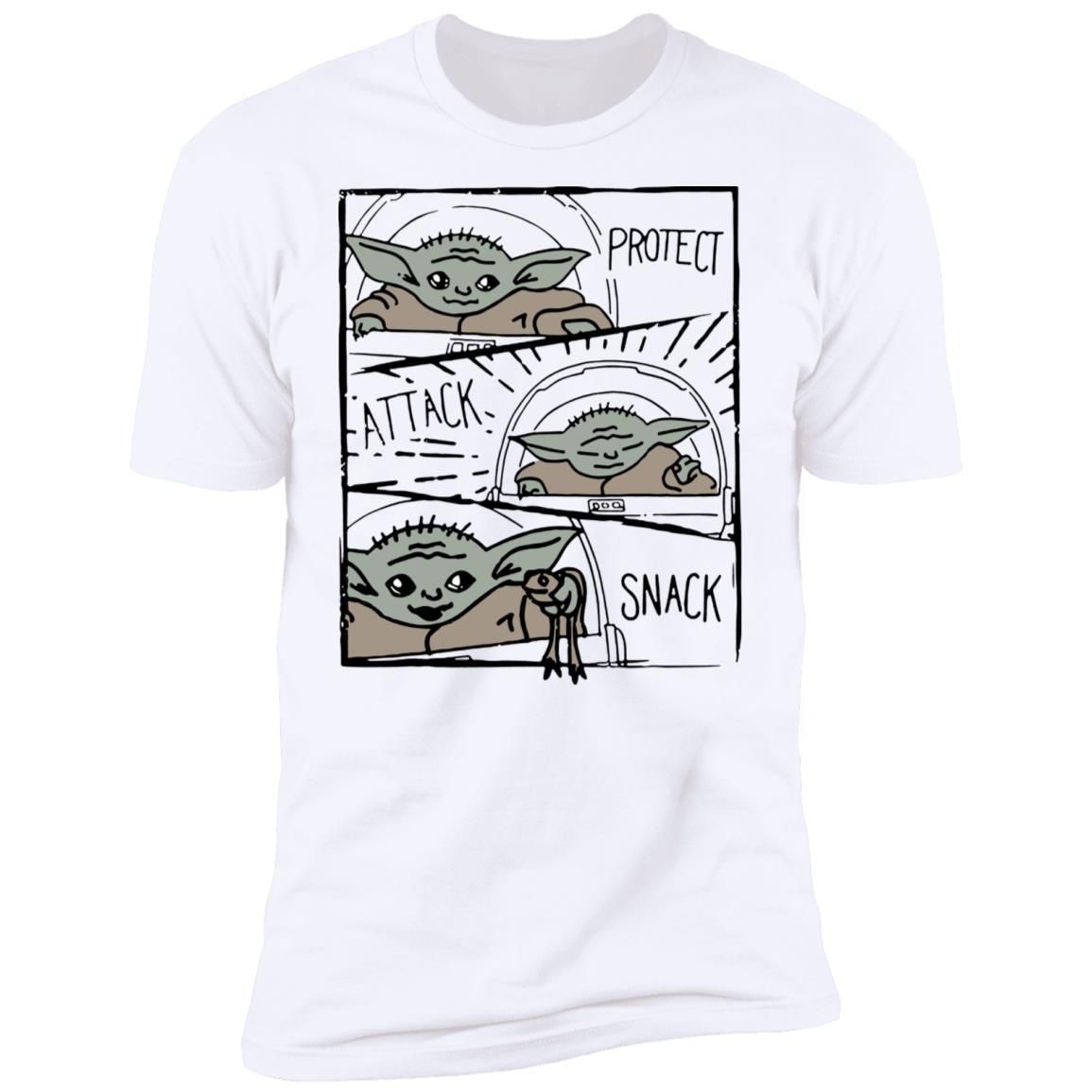 Star Wars Mandalorian Baby Yoda The Child Protect Attack Snack Shirt Apparel Star Wars Mandalorian Baby Yoda The Child Protect Attack Snack Shirt Apparel