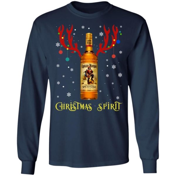 Christmas Spirit Reindeer Captain Morgan Whisky Sweatshirt Apparel