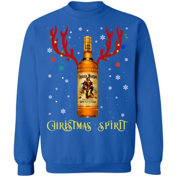 Christmas Spirit Reindeer Captain Morgan Whisky Sweatshirt Apparel