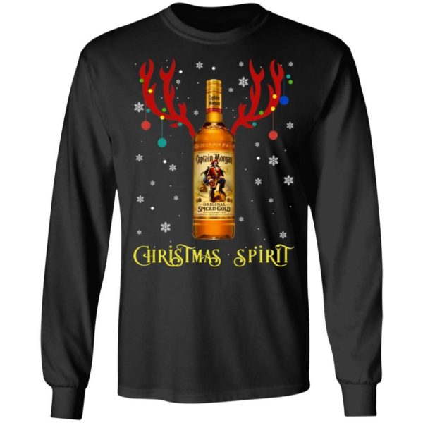 Christmas Spirit Reindeer Captain Morgan Whisky Sweatshirt Apparel