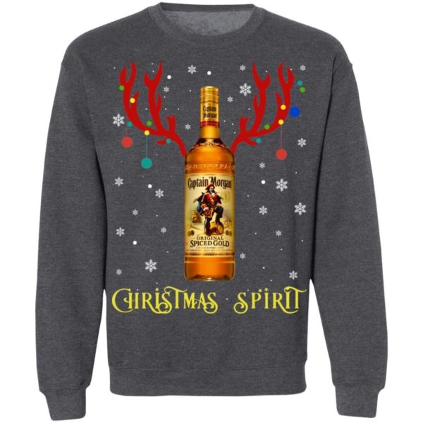 Christmas Spirit Reindeer Captain Morgan Whisky Sweatshirt Apparel