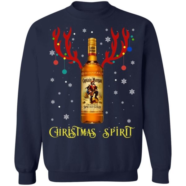 Christmas Spirit Reindeer Captain Morgan Whisky Sweatshirt Apparel