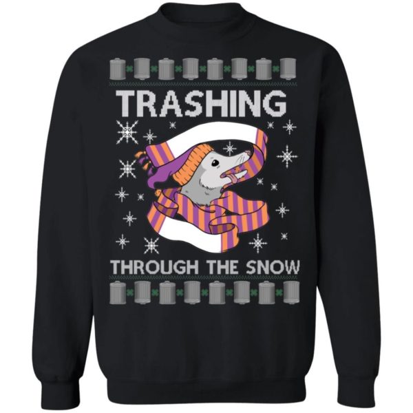 Trashing Through The Snow Ugly Christmas Shirt Apparel