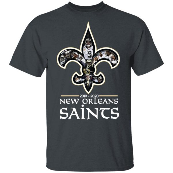 New Orleans Saints 2019 2020 Team Signatures Shirt Apparel