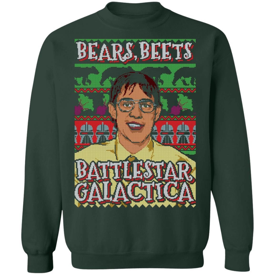 Bears Beets Battlestar Galactica Ugly Christmas Shirt Apparel Bears Beets Battlestar Galactica Ugly Christmas Shirt Apparel