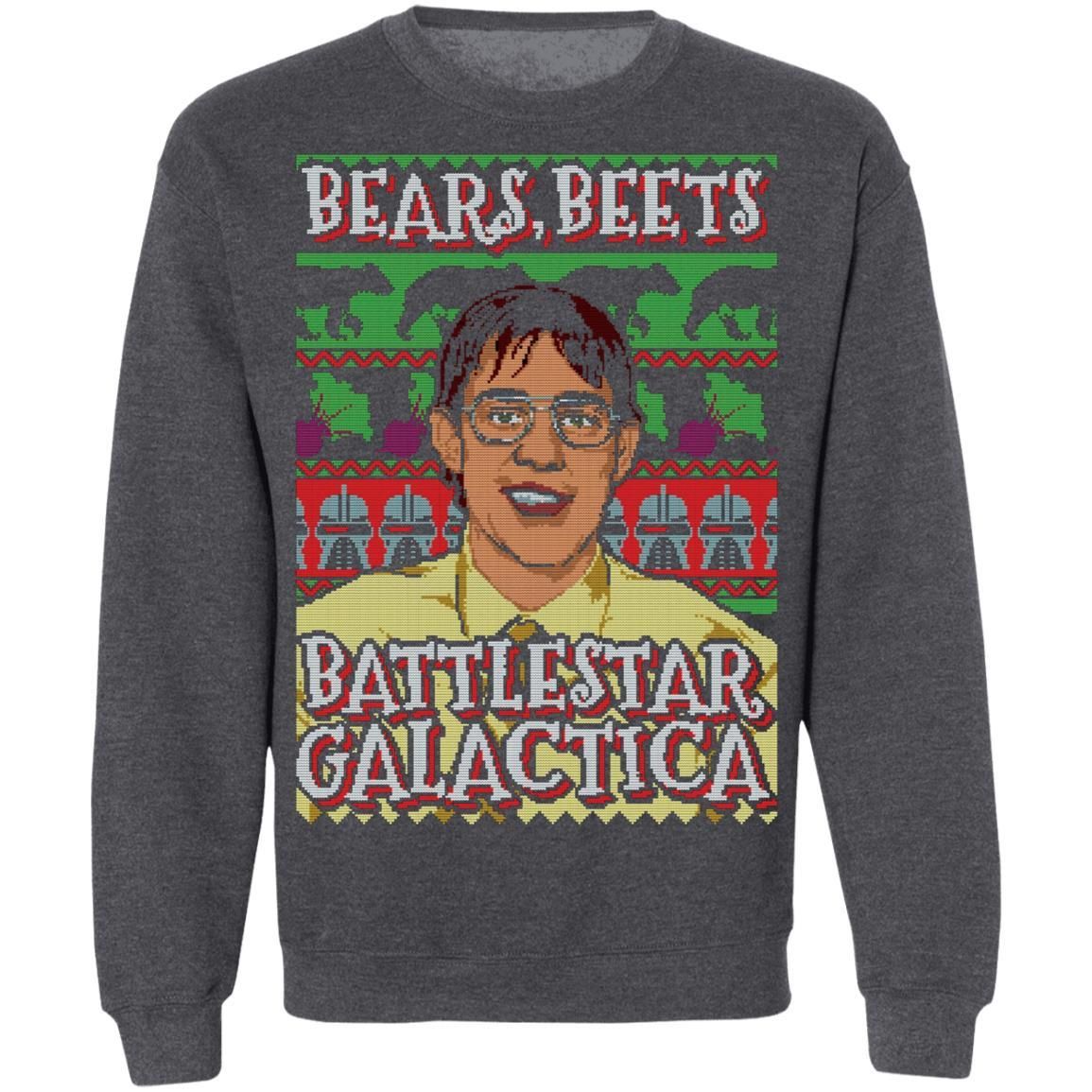 Bears Beets Battlestar Galactica Ugly Christmas Shirt Apparel Bears Beets Battlestar Galactica Ugly Christmas Shirt Apparel