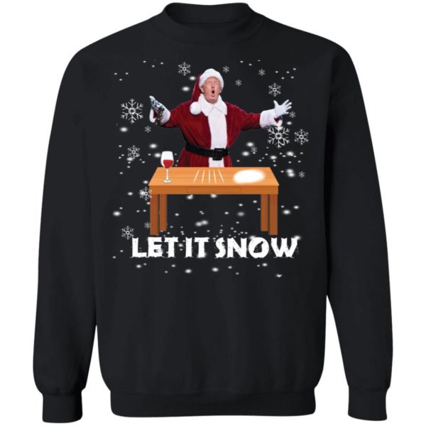 Let It Snow Santa Cocaine President Donald Trump Shirt Apparel