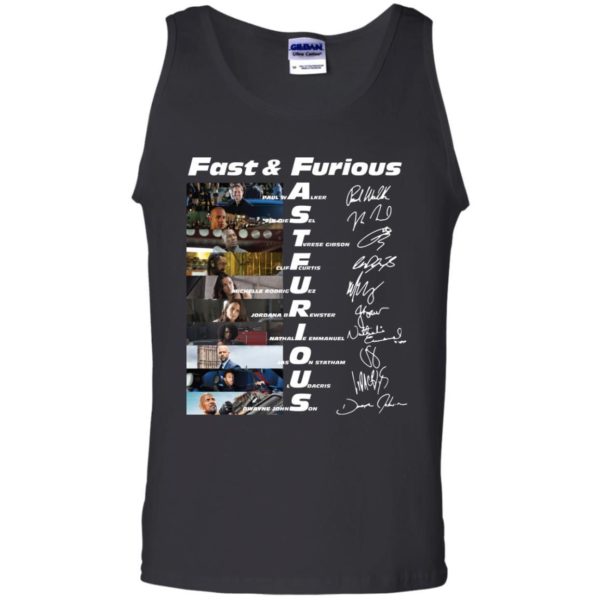 Fast And Furious Paul Walker Vin Diesel Tyrese Gibson Signatures Shirt Apparel