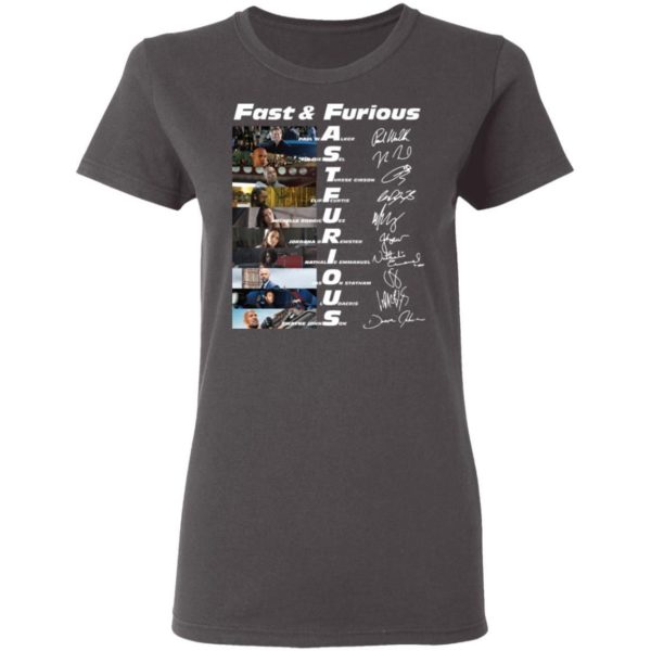 Fast And Furious Paul Walker Vin Diesel Tyrese Gibson Signatures Shirt Apparel