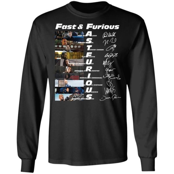 Fast And Furious Paul Walker Vin Diesel Tyrese Gibson Signatures Shirt Apparel