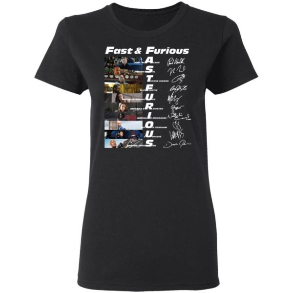 Fast And Furious Paul Walker Vin Diesel Tyrese Gibson Signatures Shirt Apparel