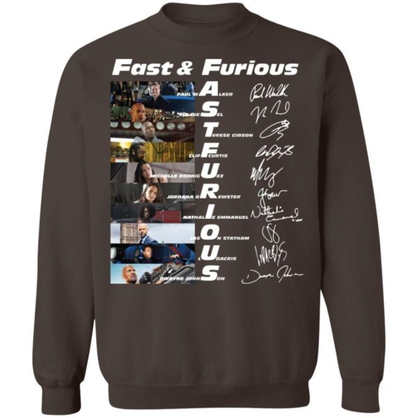 Fast And Furious Paul Walker Vin Diesel Tyrese Gibson Signatures Shirt Apparel