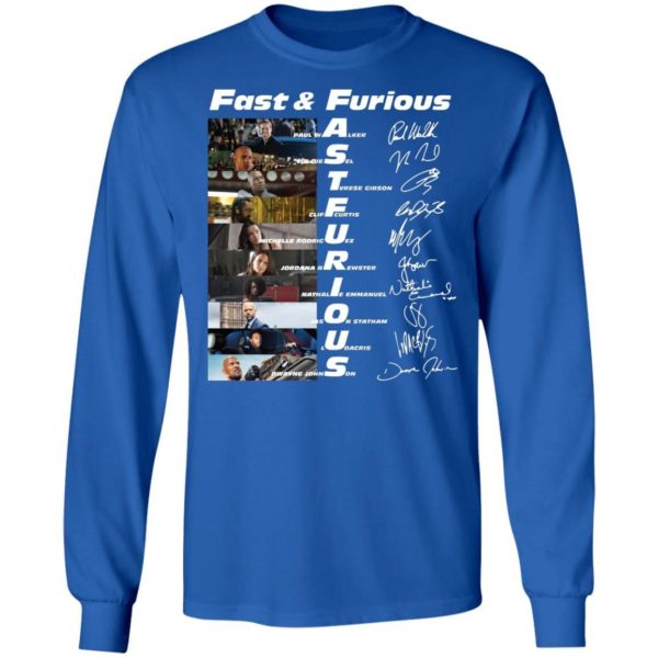 Fast And Furious Paul Walker Vin Diesel Tyrese Gibson Signatures Shirt Apparel