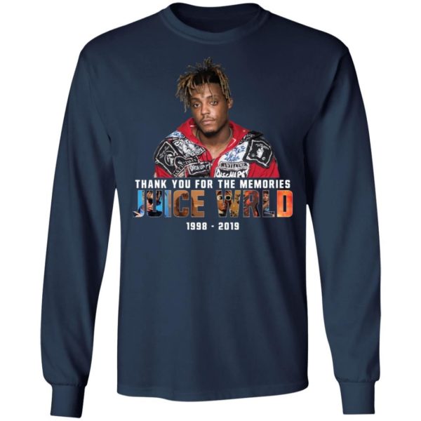 Thank You For The Memories Juice Wrld 1998 2019 Shirt Apparel