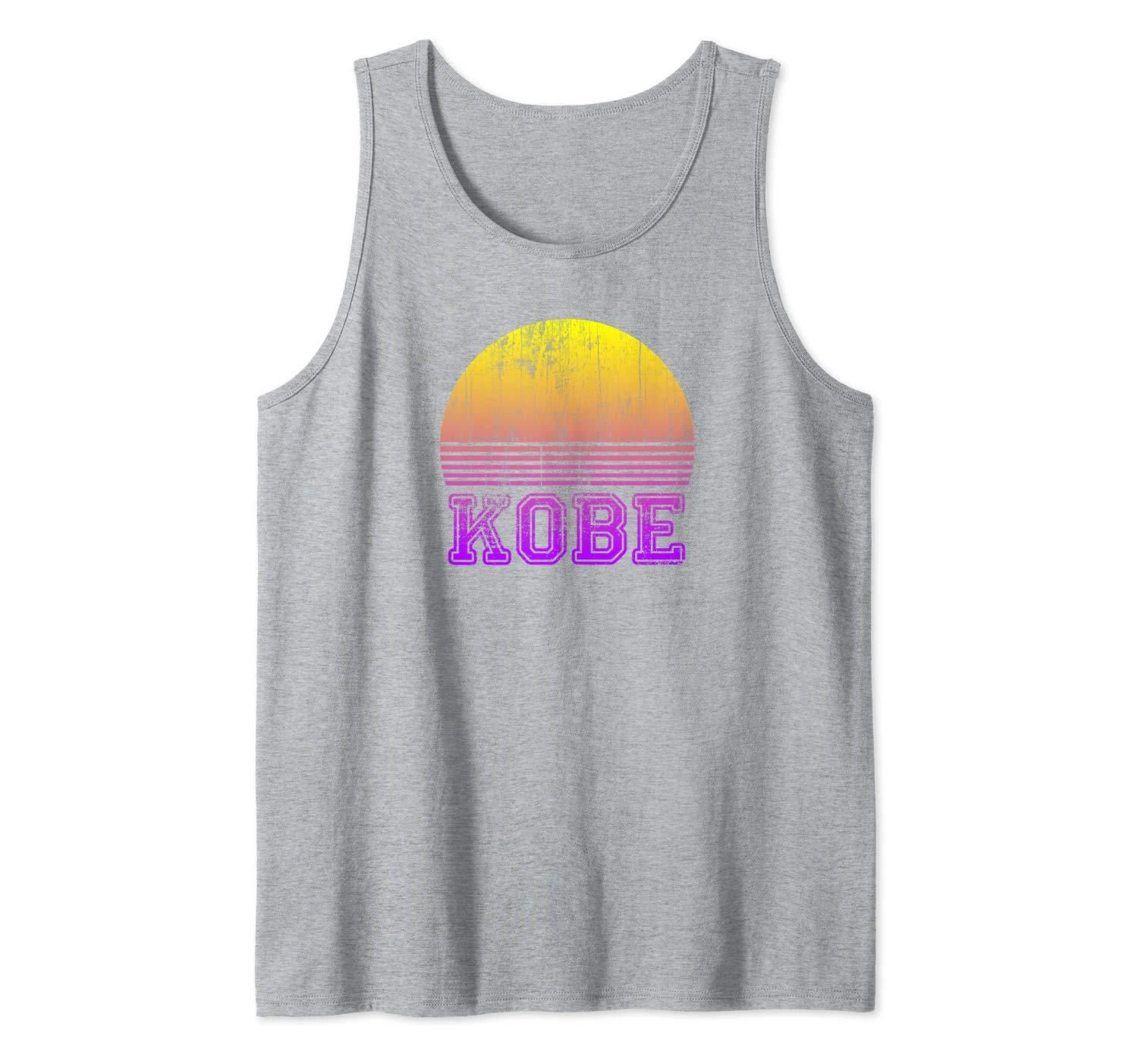 Distressed Kobe Sunset Japan Vacation Vintage Retro Souvenir Tank Top Apparel Distressed Kobe Sunset Japan Vacation Vintage Retro Souvenir Tank Top Apparel