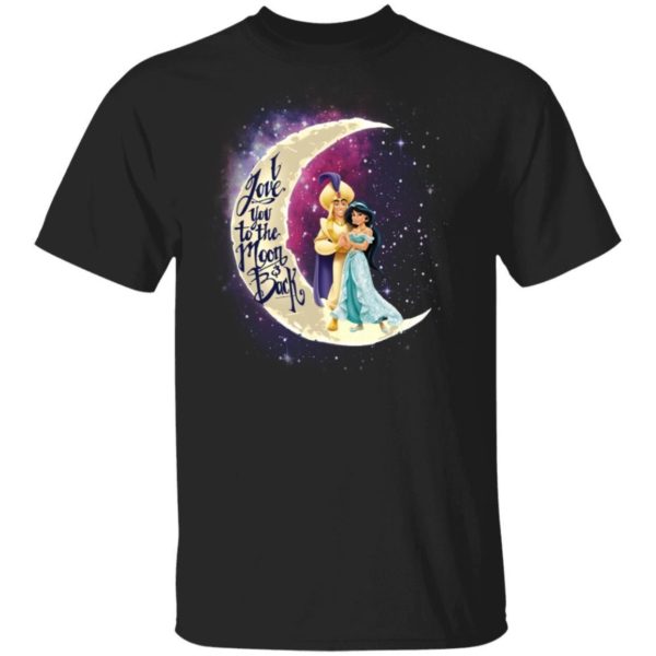 Valentine Jasmine And Aladdin T shirt I Love You To The Moon And Back Shirt Apparel