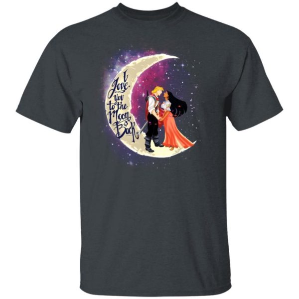 Valentine Pocahontas And John Smith T shirt I Love You To The Moon And Back Shirt Apparel