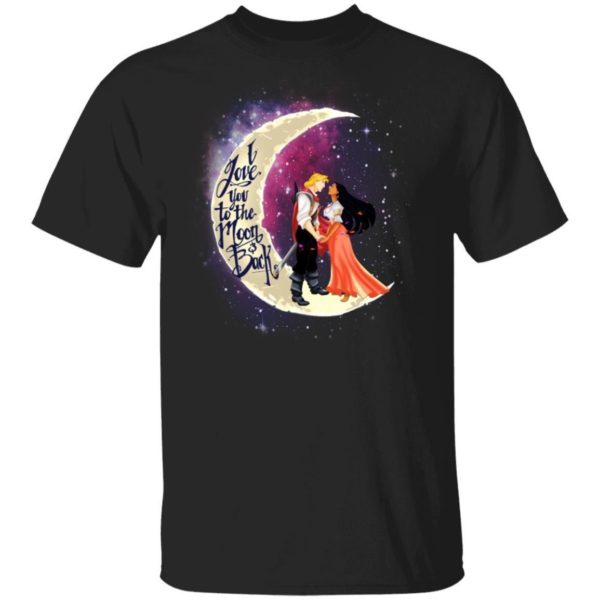 Valentine Pocahontas And John Smith T shirt I Love You To The Moon And Back Shirt Apparel