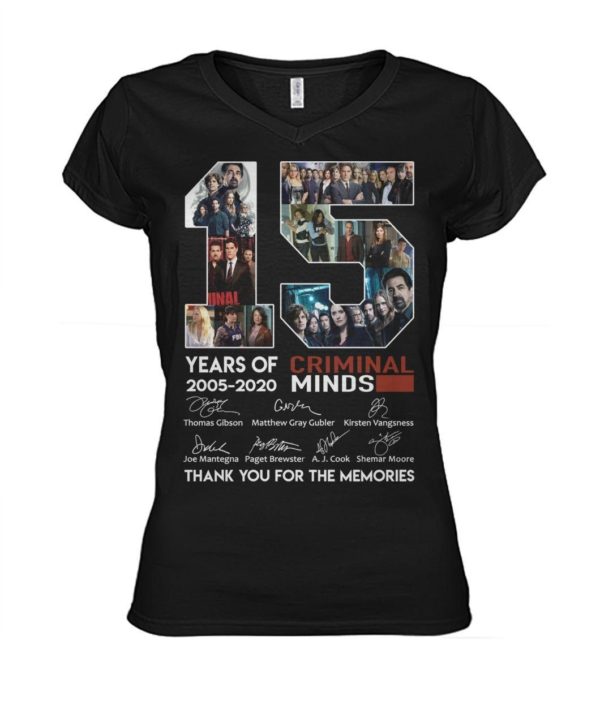 15 Years Of Criminal Minds 2002 2020 Thank Yo For The Memories Shirt Apparel