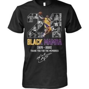 Black Mamba Kobe Bryant 20 Thank You For The Memories 1978 2020 Shirt Apparel