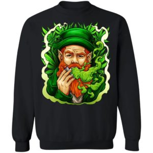 Leprechaun Smoking Weed St Patrick’s Day Funny Shirt Apparel