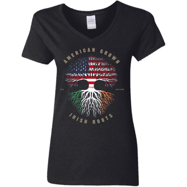 American Grown Irish Roots Ireland Flag Shirts Apparel