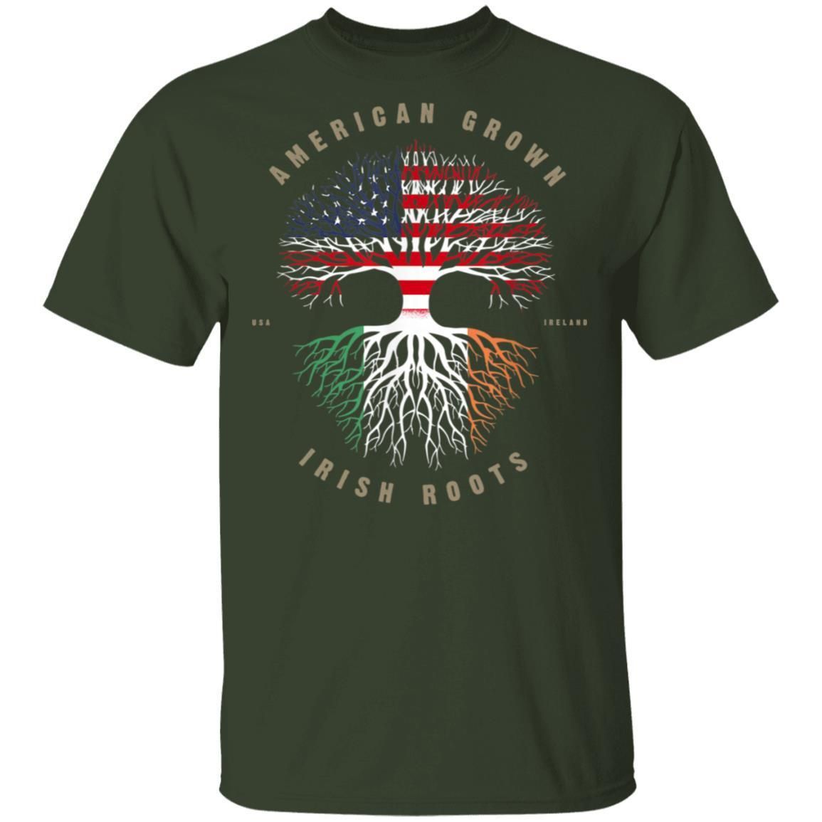 American Grown Irish Roots Ireland Flag Shirts Apparel American Grown Irish Roots Ireland Flag Shirts Apparel