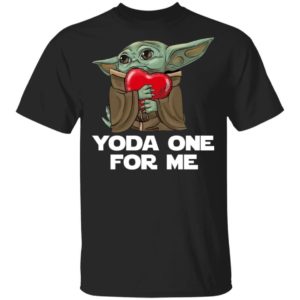 Baby Yoda Hug Heart Yoda One For Me shirts Apparel