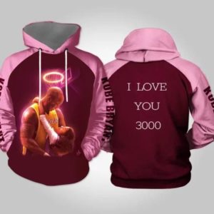 Kobe Bryant & Daughter I Love You 3000 3D Hoodies, 3D T Shirt Apparel