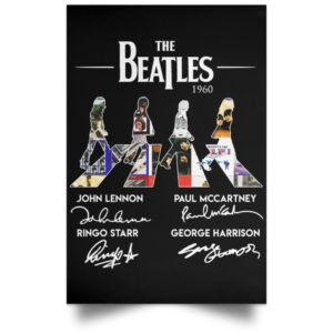 The Beatles The Abbey Road Album Signatures Inspired Poster Apparel