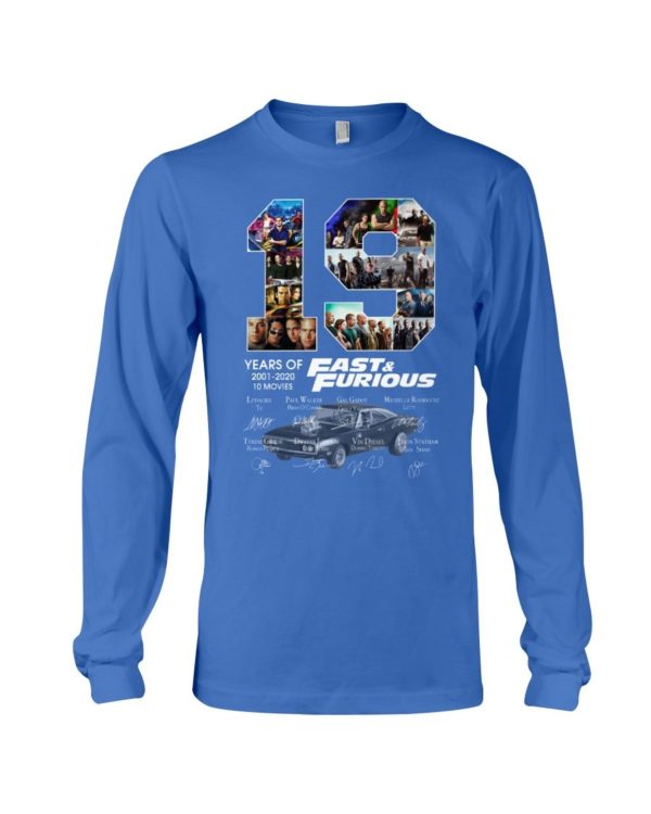 19 Years Of Fast & Furious Signature Shirt Apparel