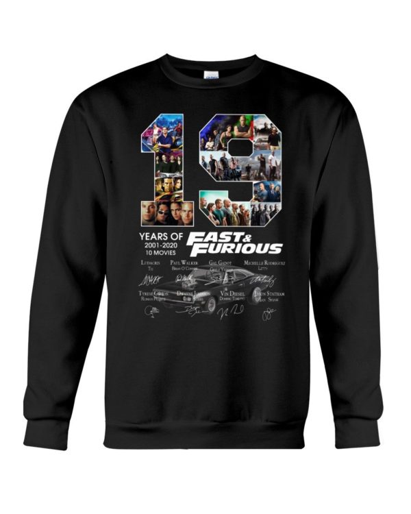 19 Years Of Fast & Furious Signature Shirt Apparel