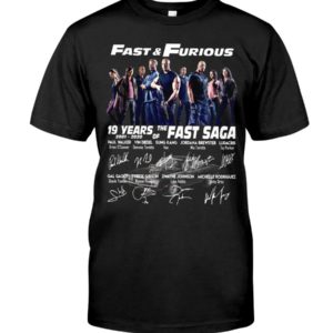 Fast & Furious 19 Years Of The Fast Saga Signature Shirt Apparel