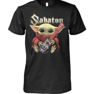 Baby Yoda Hug A Guitar Sabaton Shirt Apparel