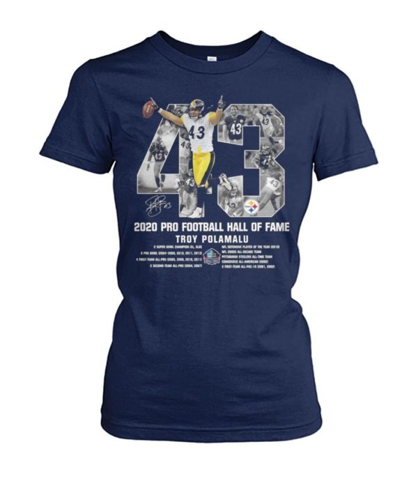 Troy Polamalu 43 2020 Pro Football Hall Of Fame Shirt Apparel