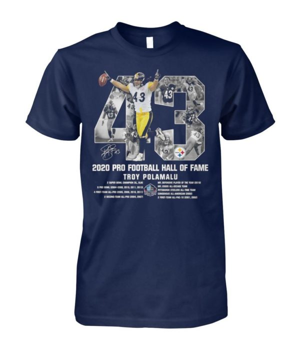 Troy Polamalu 43 2020 Pro Football Hall Of Fame Shirt Apparel