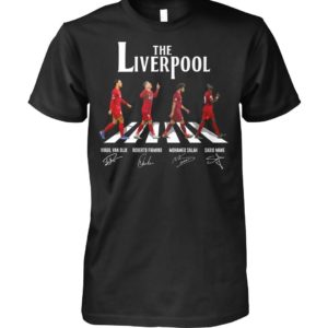 The Liverpool Abbey Road Van Dijk, Firmino, Salah, Mane Signature Shirt Apparel