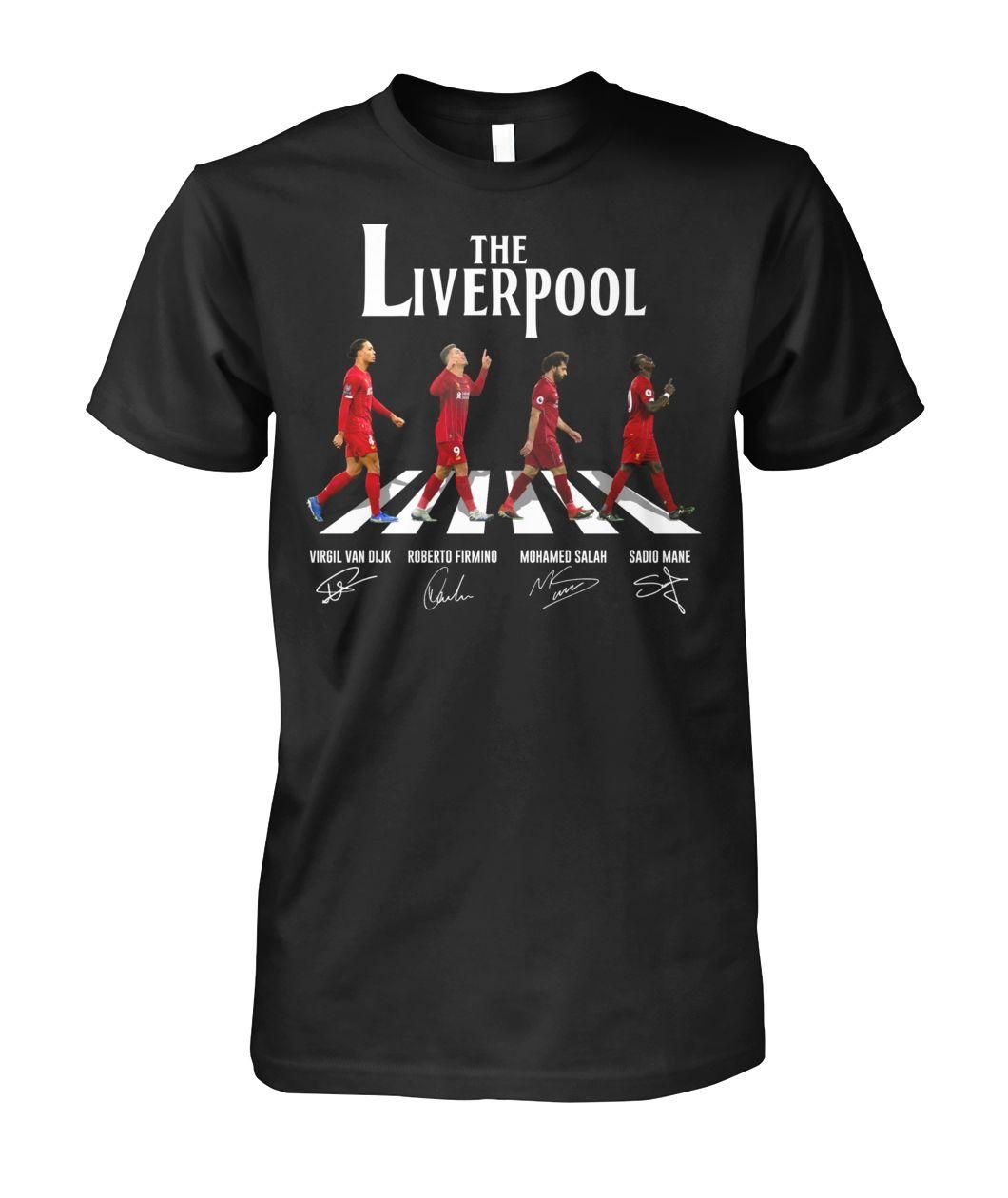 The Liverpool Abbey Road Van Dijk, Firmino, Salah, Mane Signature Shirt Apparel The Liverpool Abbey Road Van Dijk, Firmino, Salah, Mane Signature Shirt Apparel